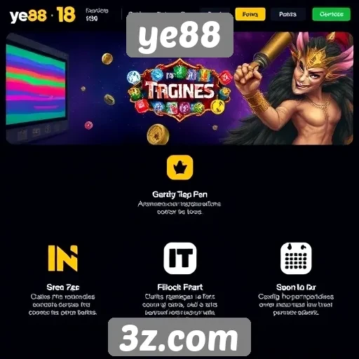 Exploração das funcionalidades do site de jogos ye88